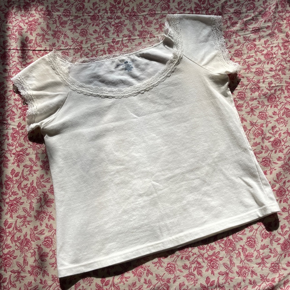 Brandy Melville Eden Lace Top White / Cream